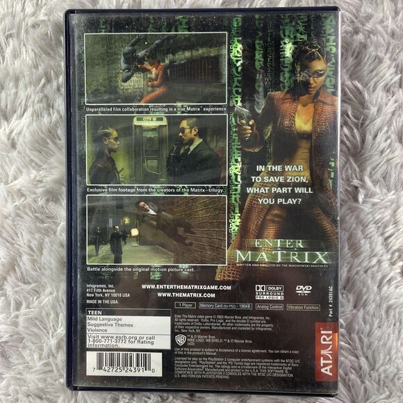 Enter the Matrix (Sony PlayStation 2, 2003) PS2 Black Label Complete - Picture 4 of 12